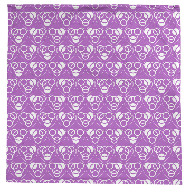 Nappe classiques des cercles et des vagues, Violet / Blanc