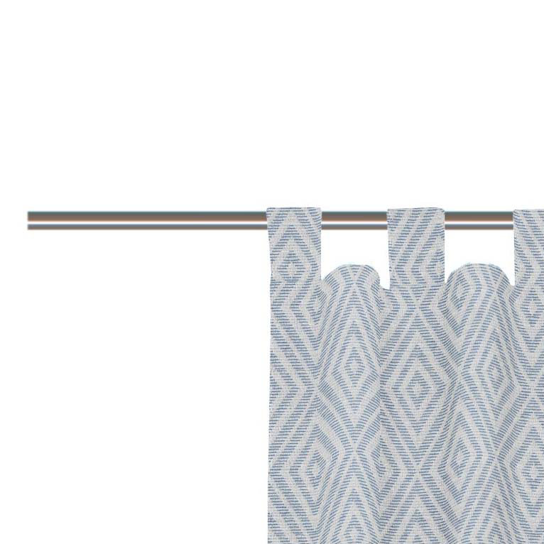 Abdera Room Darkening Curtains Single Panel, 225cm H x 132cm W, Blue