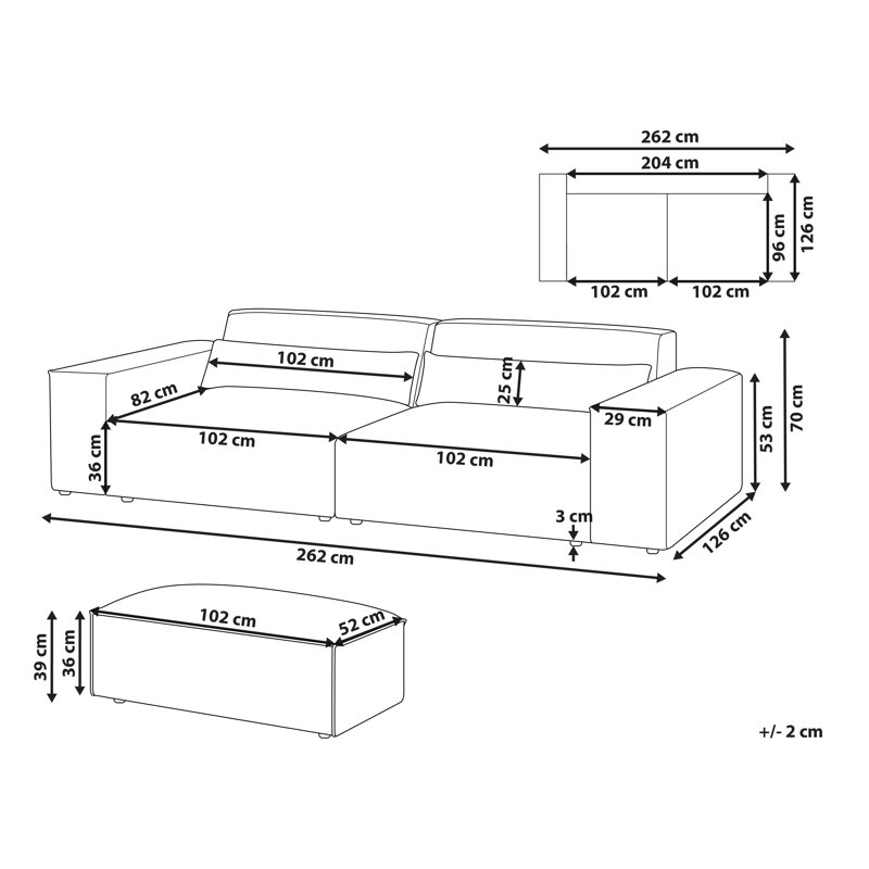 Netanya 2 Seater Sofa, White Boucle