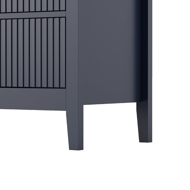 6 Drawer 47 In. Wide Chest Of Drawers, Blue