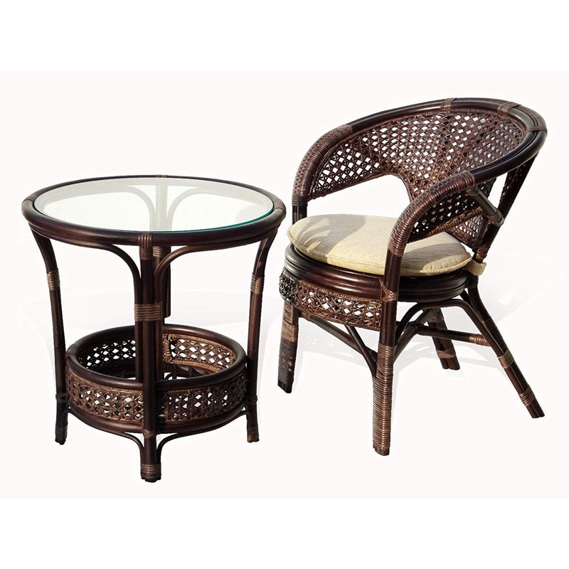 Fauteuil Clemensa, Marron foncé