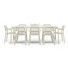 Toní Tablo Outdoor Dining Table Set With Armchairs and Candle Holder