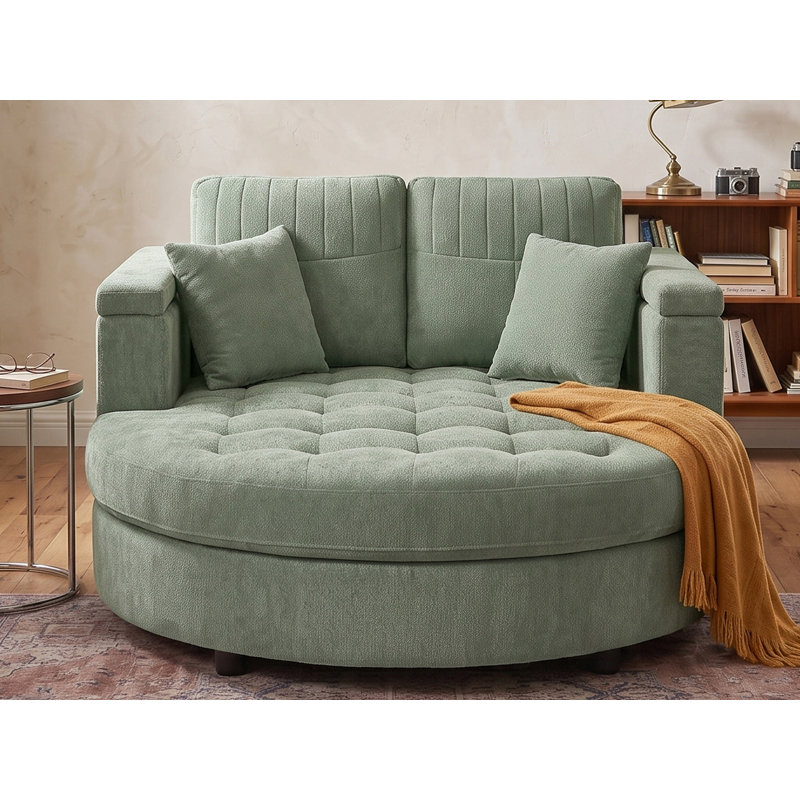 Chaise longue d'intérieur surdimensionnée 55 po, Vert