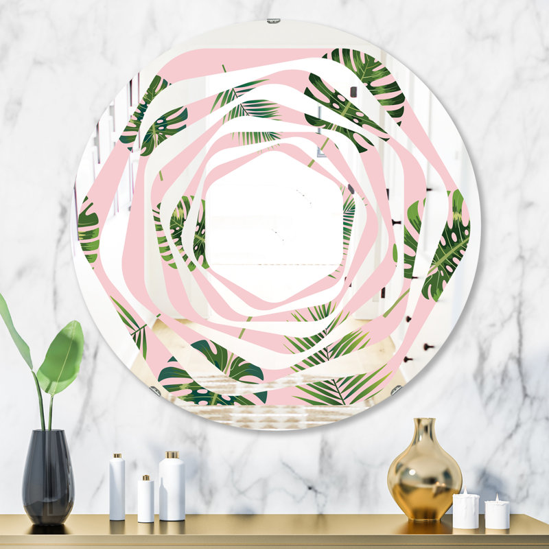 Miroir mural Whirl Palm, H 23,6 po x l 23,6 po