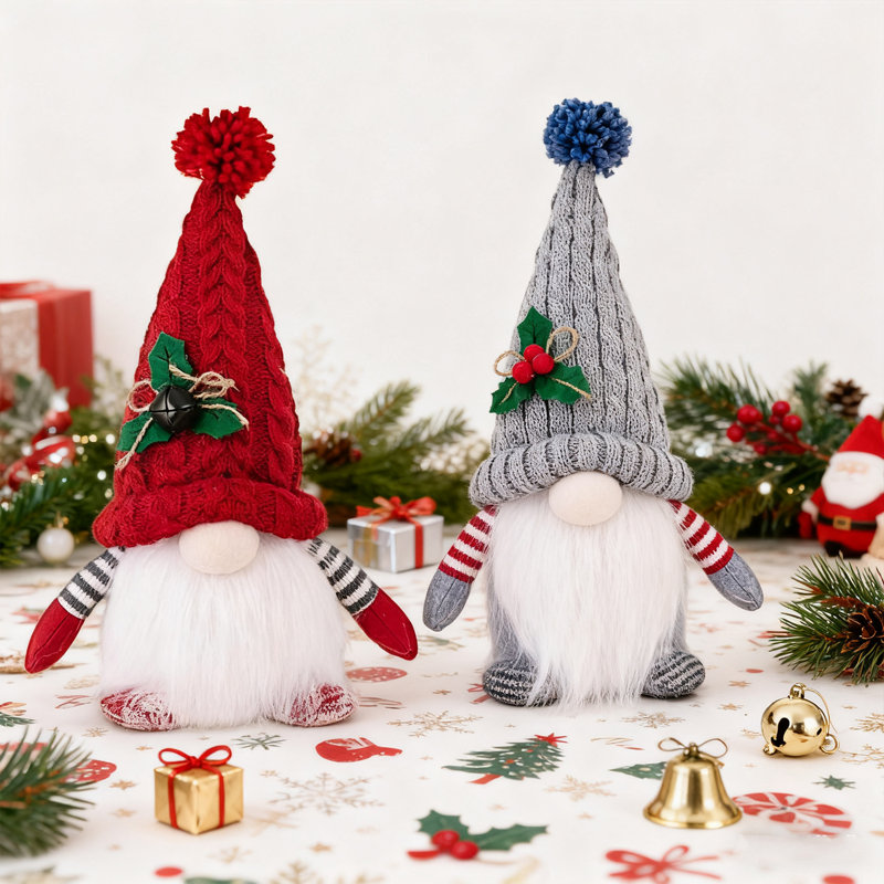 Gnome, décorations de Noël faites à la main, ornements de Noël suédois, nain en peluche
