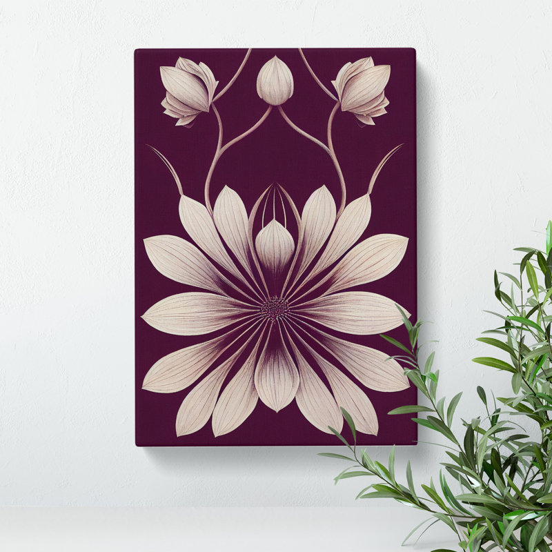 Vintage Flower - Wrapped Canvas Print, 50cm H x 35cm W x 3cm D