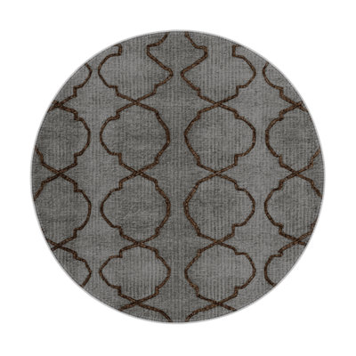 Trellis Gray Indoor and Outdoor Area Rug
