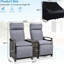 Chaise de patio avec angle réglable et sièges confortables - utilisation extérieure à long terme, coussins, housse, convient au jardin de balcon-1033233909