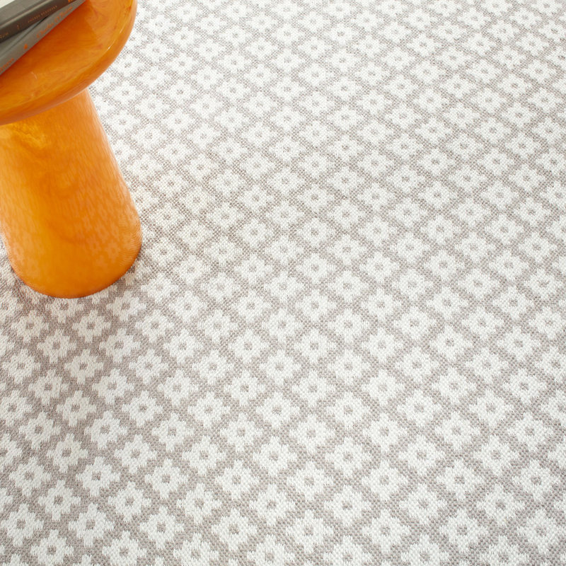 Samode Grey Handwoven Indoor/Outdoor Rug, Rectangle 5' x 8'