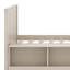 Lit plateforme en bois avec lit gigogne et armoire de rangement, cadre de lit de rangement avec tête de lit-1128217060
