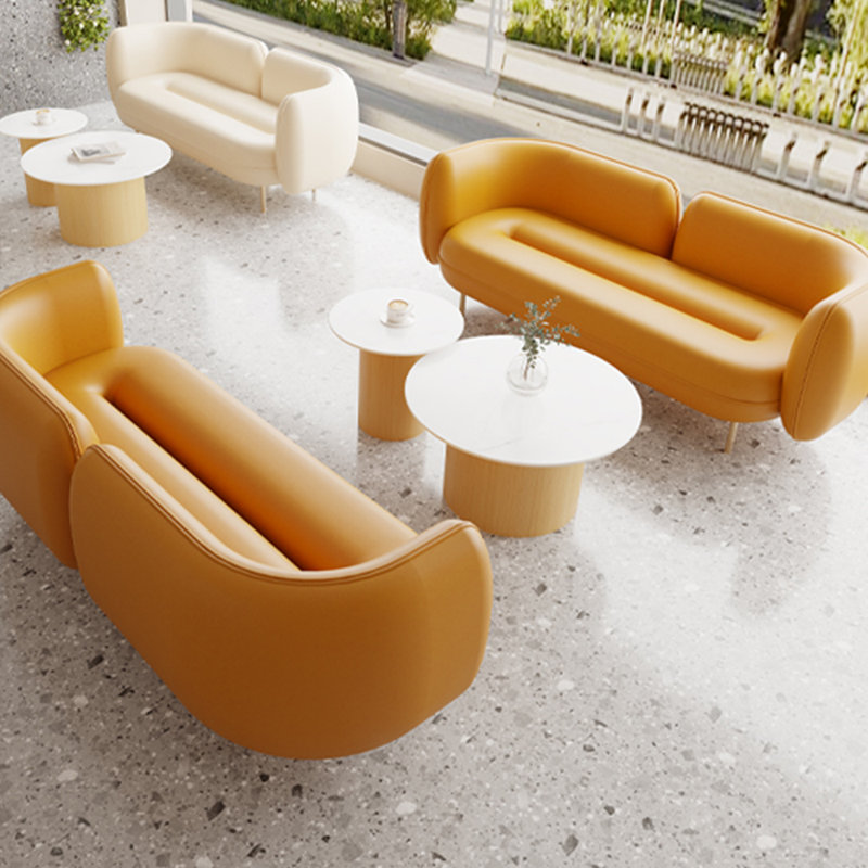 Canapé Inikki Light, Leath-Aire orange