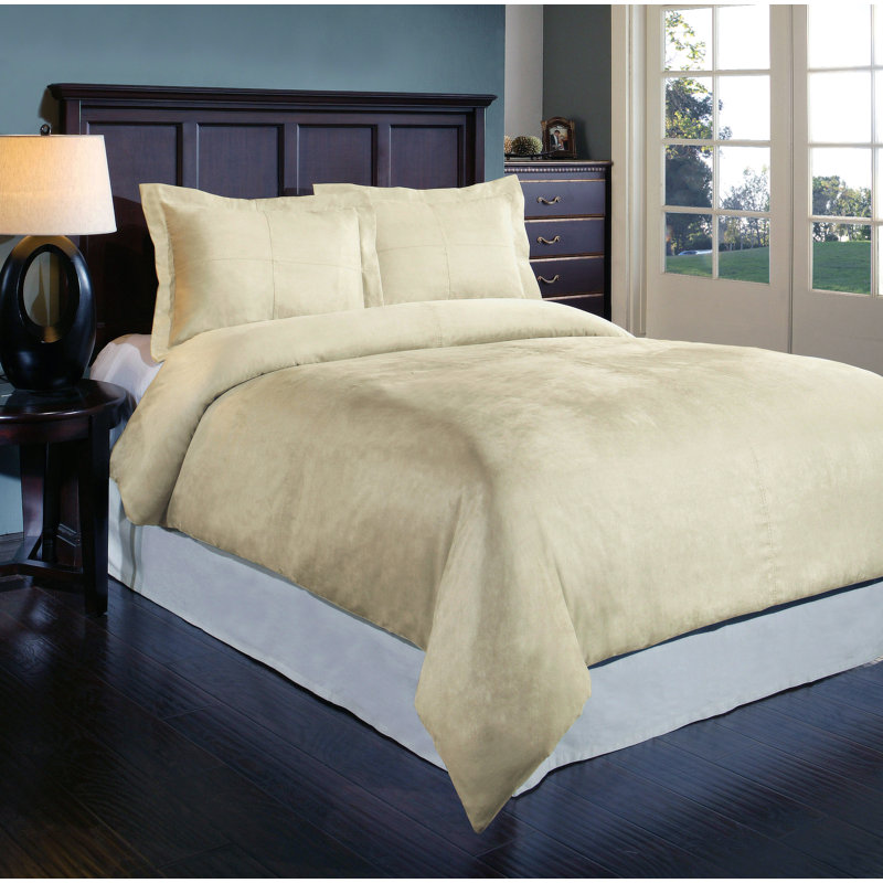 Polyester Standard Duvet Cover, Twin, Ivory