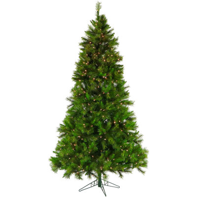 Fraser Hill Farm 6.5-Ft. Canyon Pine Artificial Christmas Tree with Warm White LED Lights
