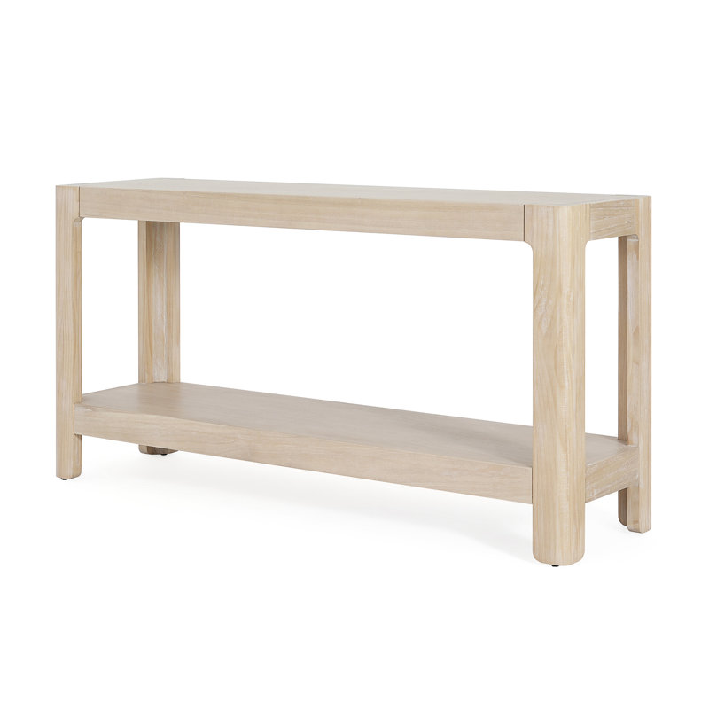 Mirod Modern Farmhouse Console Table, Natural Wood