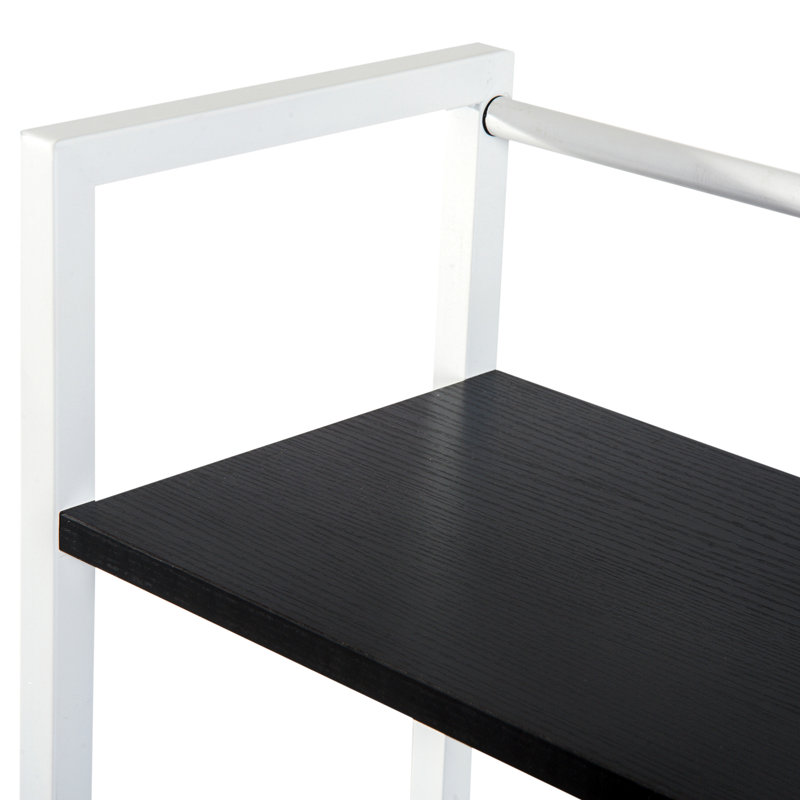 Gomes Computer Desk, Black/White