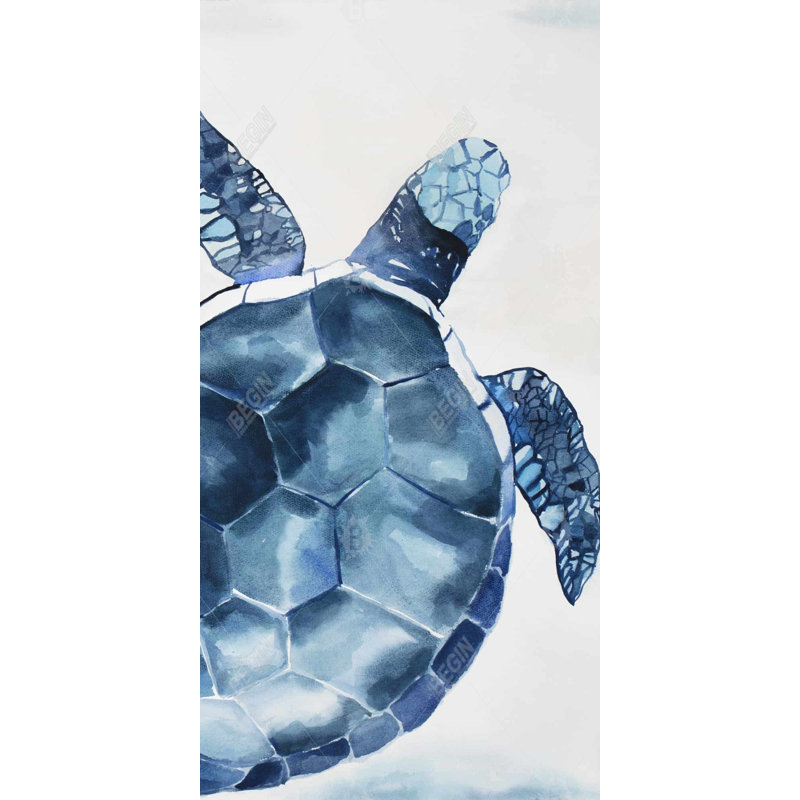 Blue turtle - 15.75"x31.50" Desk mat