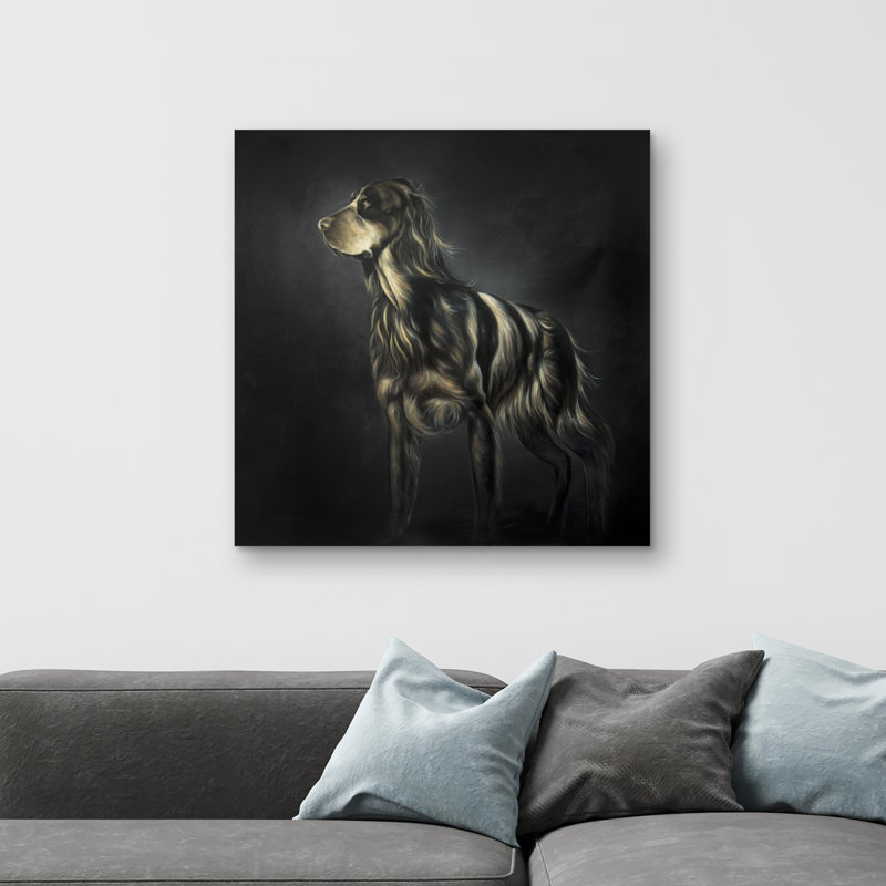 Picard spaniel - 32"x32" art on canvas