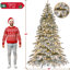 Sapin de Noël givré pré-éclairé-456773743