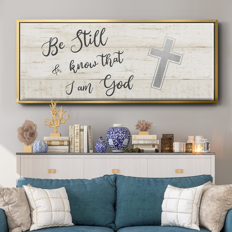 Be Still Cross- Framed Canvas