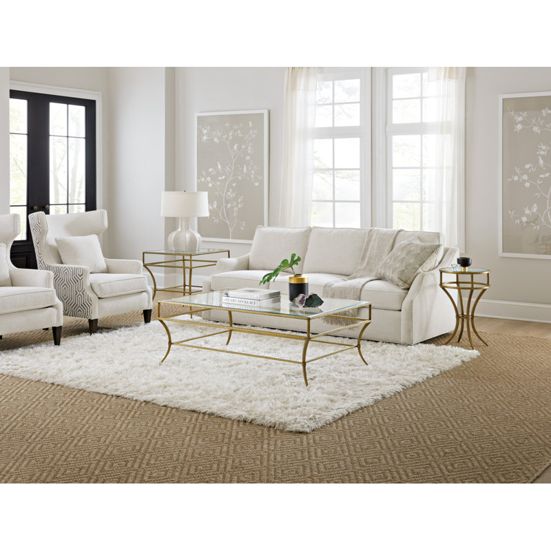 Laureng 16" Gold Metal and Glass Round Martini Table