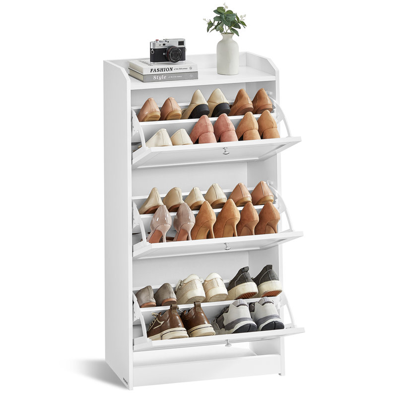 3 Pair Flip Down Shoe Storage