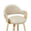 Daxton Mid-Century Swivel Bar & Counter Stool With Curved Back, Upholstered Seat, And Wood Frame-114210794-114210796-114210791