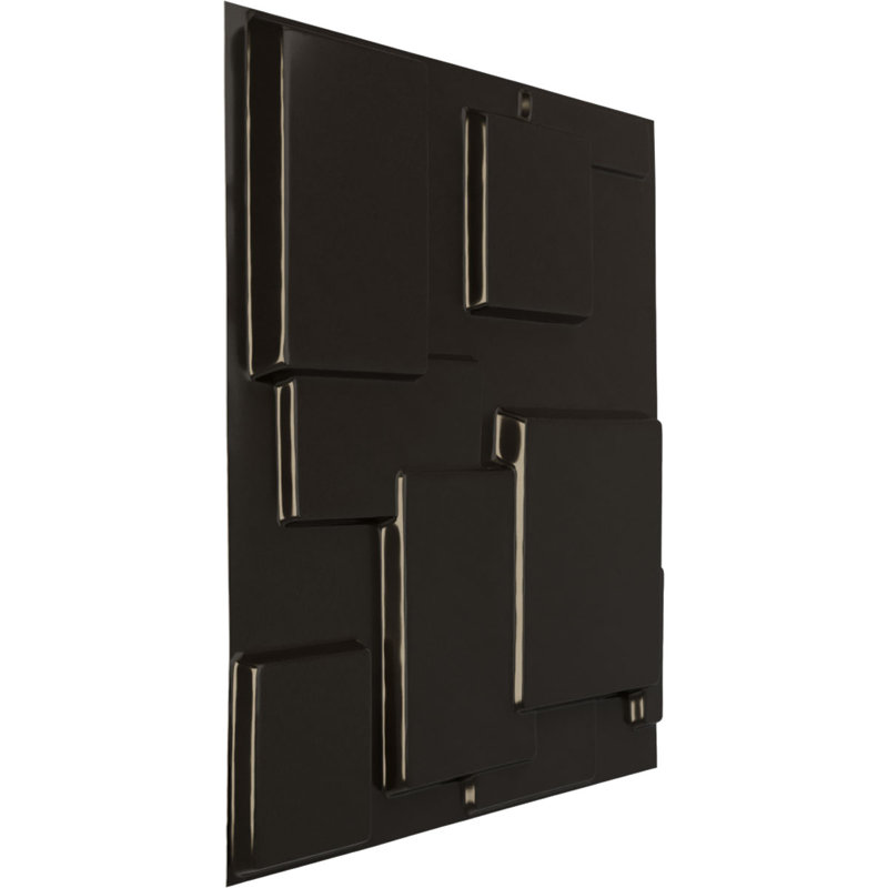 Panneau mural décoratif 3D Gomez EnduraWall 19 pi 8 po x H 19 5/8 po, gris anthracite métallique (couvre 2,67 pieds carrés)