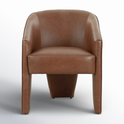Tillison Genuine Leather Dining Armchair