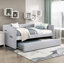 Mobilier de chambre à coucher moderne avec lit gigogne escamotable gris clair-1924940918