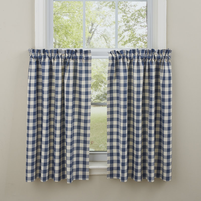 Rangées de fenêtre York, Bleu, L 72 po x L 36 po