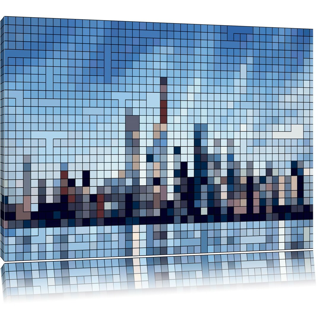 Leinwandbild New York Pixel-Skyline