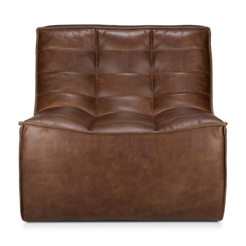 Armless Chair, Dark Brown