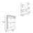 Shoe Rack 46" H, One Open Storage Shelf, Two Internal Storage Drawers, Two Doors, Light Oak / White