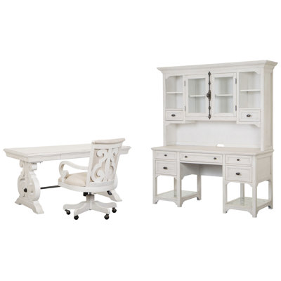 Writing Desk With Chair Credenza And Hutch
