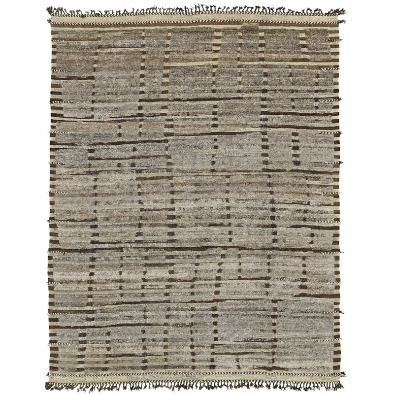 Brown Modern Distressed Rug