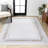Maythel Classic Border Marble Pattern High-Low Silver/Gold Rug-920131143