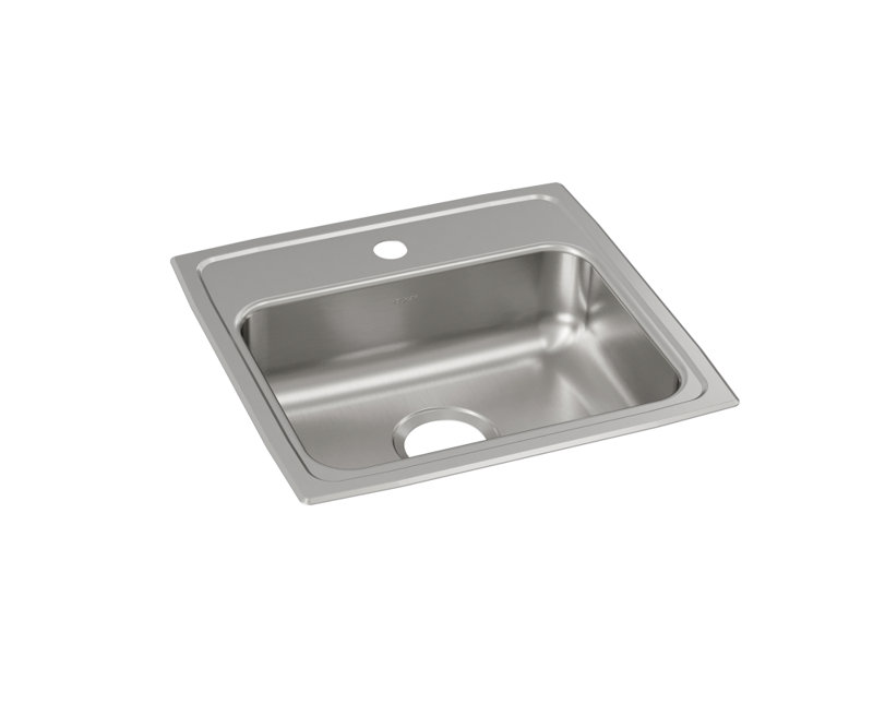 Lustertone Classic 19" L x 18" W Drop-In Kitchen Sink, 1 hole