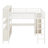 Metal Loft Bed Featuring A Wardrobe, L-Desk And  Storage Shelves-1615113866