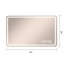 Miroir de salle de bain 24 po x 40 po à DEL avec miroirs de salle de bain avec lumières frontales anti-buée et sans miroir