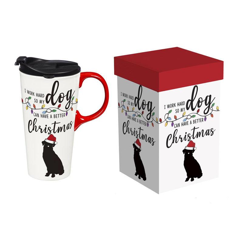 Tasse à café de Noël en Noël avec boîte-cadeau, 17 oz.