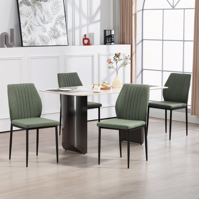 Chaise d'appoint rembourrée Modern, Vert