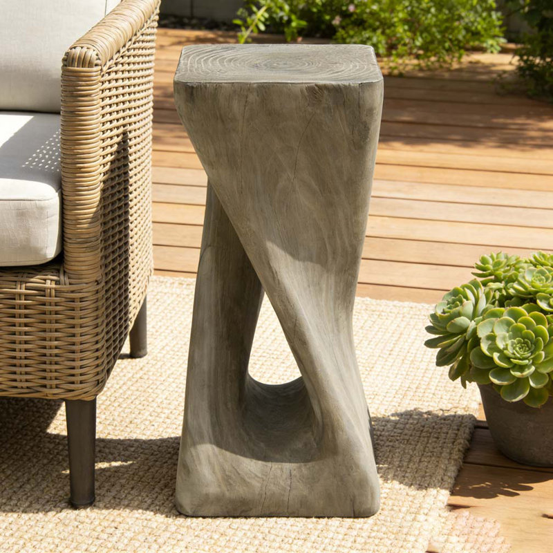Table d'appoint d'extérieur, Gris