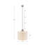 Luminaire suspendu en métal avec abat-jour tambour