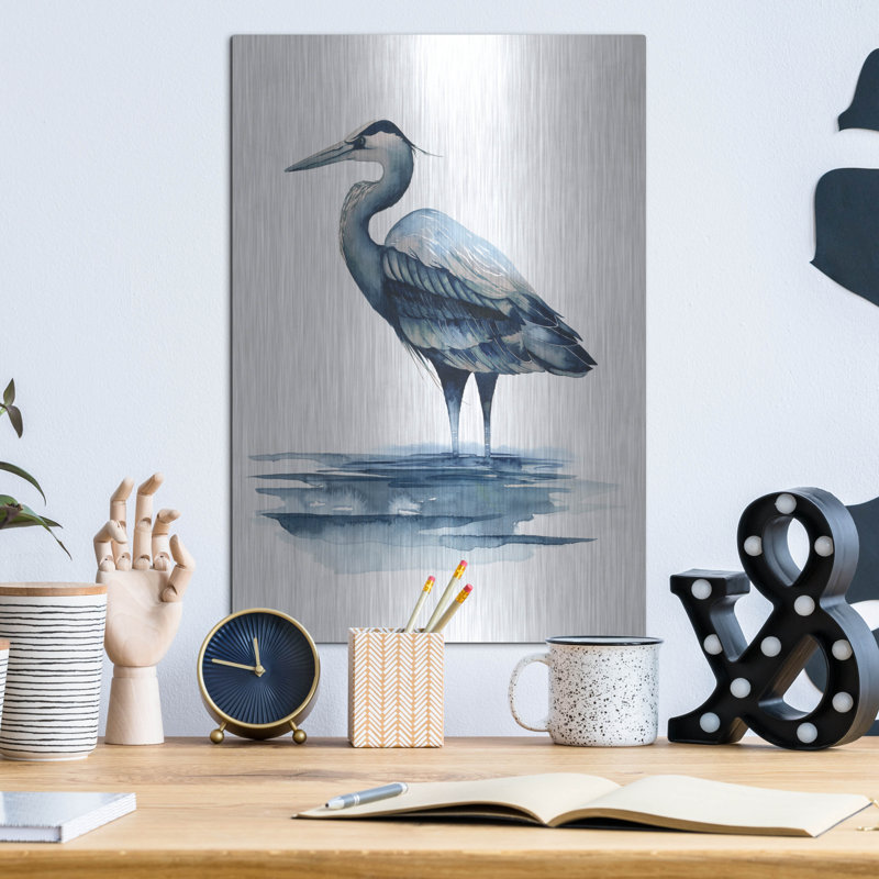 «Azure Heron I» par Grace Popp, H 16 po x l 12 po