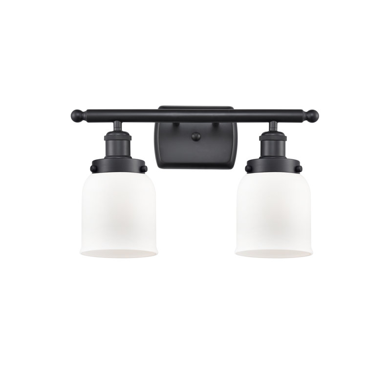 Éclairage pour meuble-lavabo 2 lumières Calton, Noir mat, Blanc mat, DEL