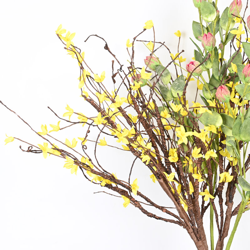 36 "fleurs artificielles en grappe de branches pour la décoration intérieure printemps été, fausses longues tiges de verdure pour le mariage