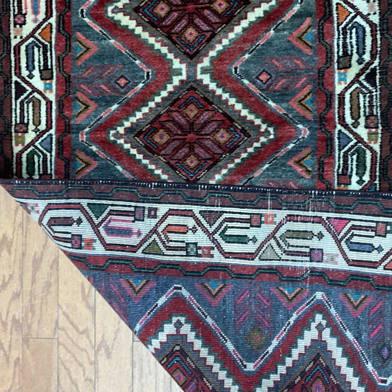  Handmade Hamadan Wool Runner