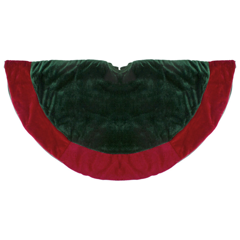 Mini jupe d'arbre de Noël, l 26 po, Vert / Rouge