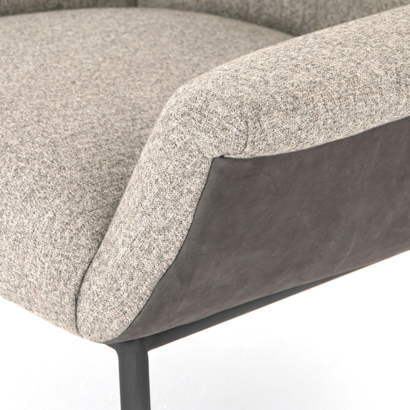 Anson 37" Wide Polyester Armchair, Orly Natural