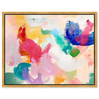 Pastel Riot I, toile abstraite par